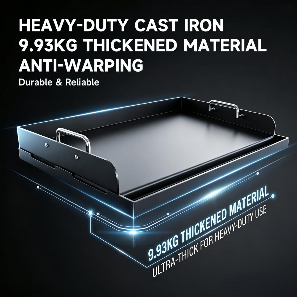 Non Stick Cast Iron Griddle Th - Camping Cooking Flat Top recension och pris