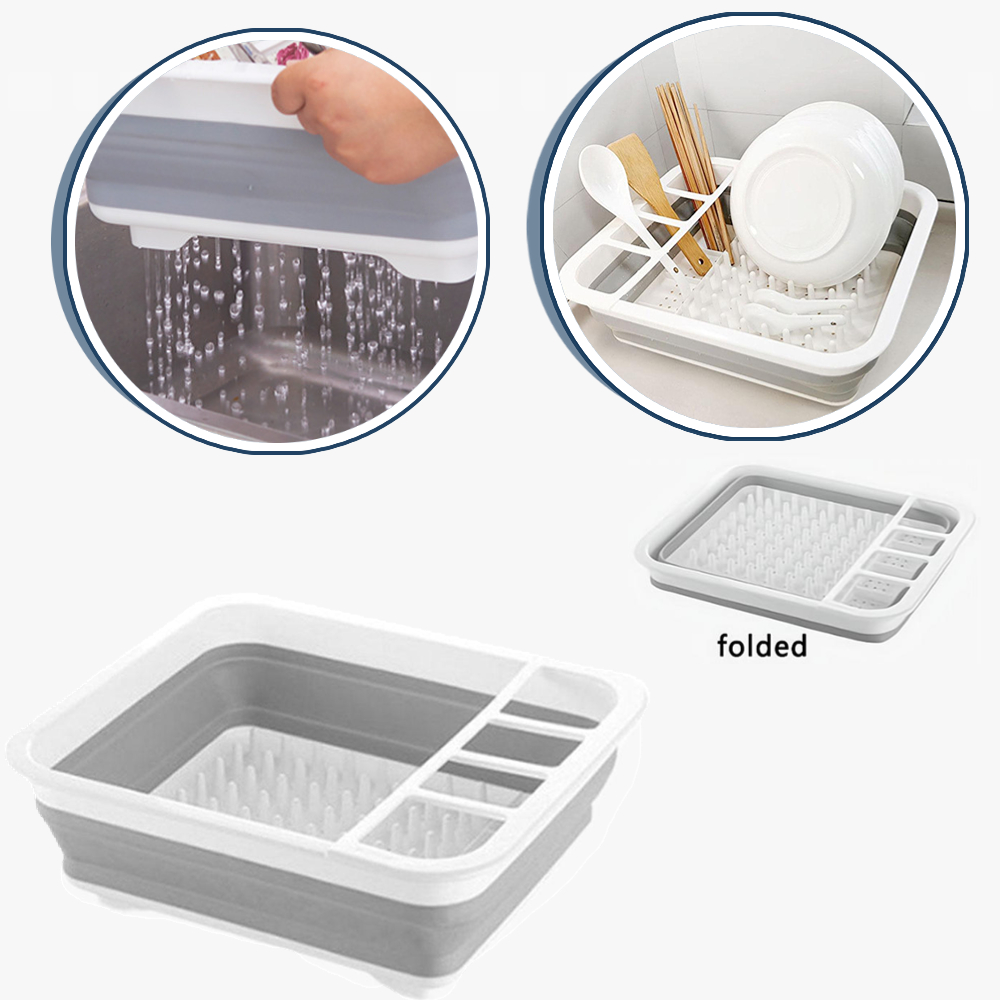 Foldable Dish Drainer Bowl Rac - Camping Cooking Organizer recension och pris
