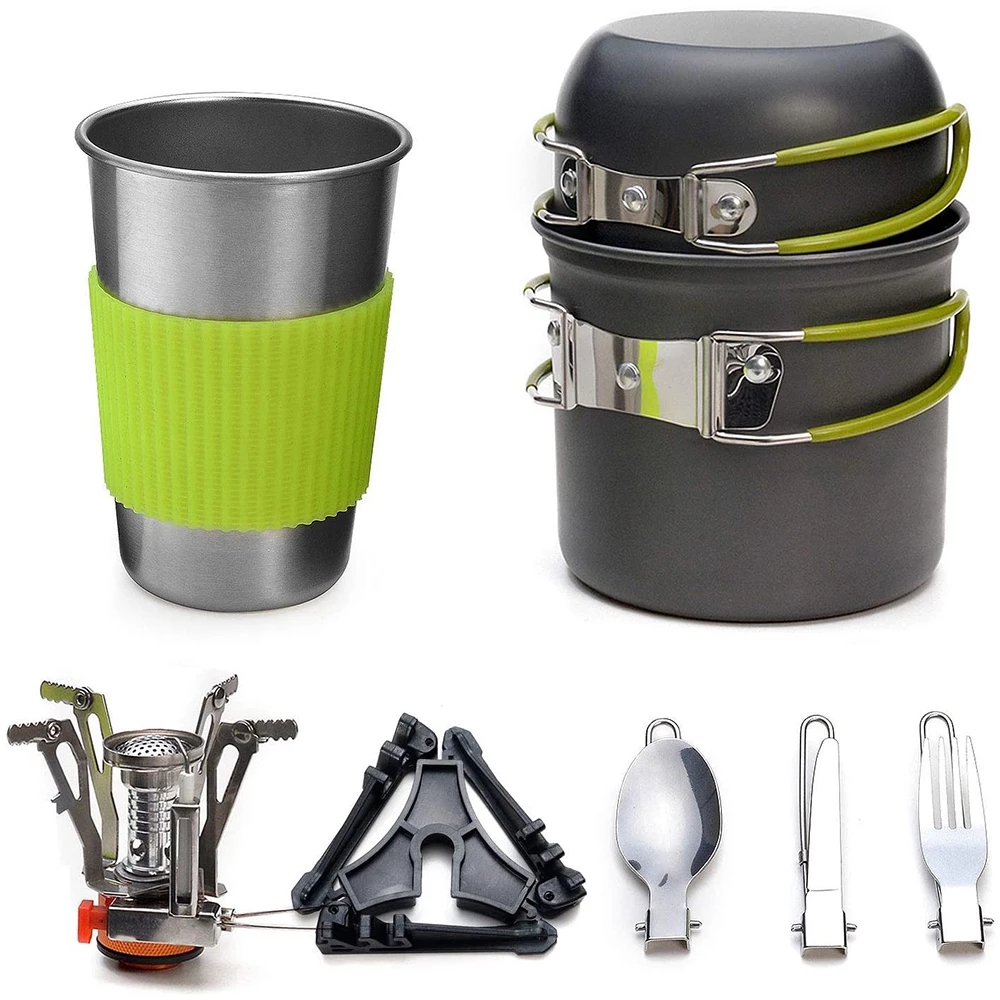 Camping Cookware Kit with Stov - Camping Cooking Organizer recension och pris