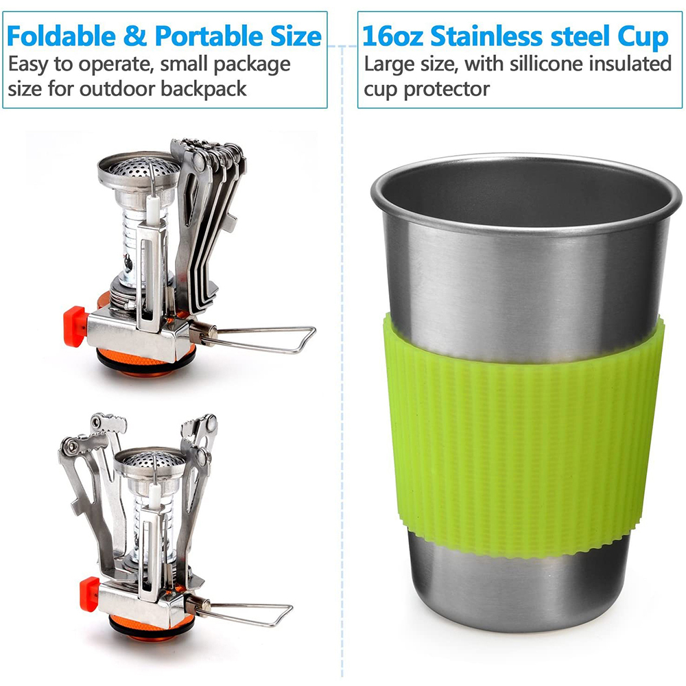 Camping Cookware Kit with Stov - Camping Cooking Organizer recension och pris
